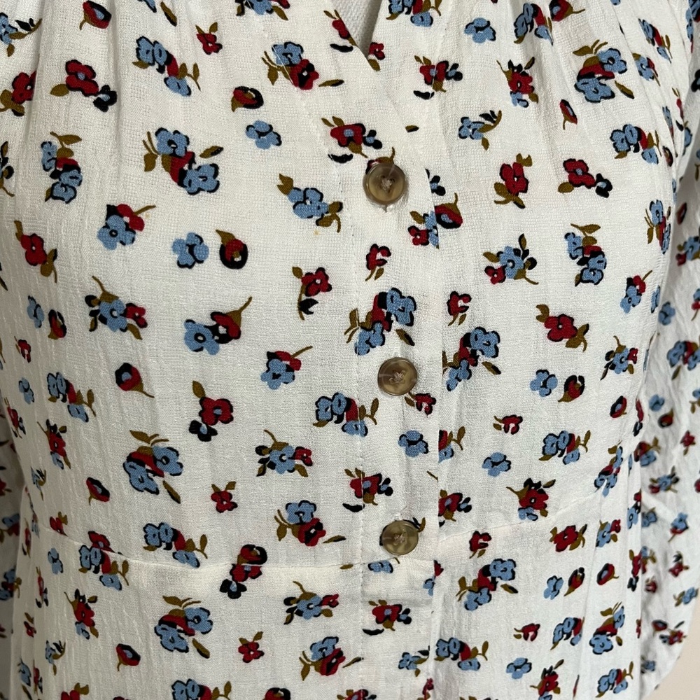 The Nines by Hatch White Floral Button Front Maternity Dress Womens Size XS - Picture 7 of 12
